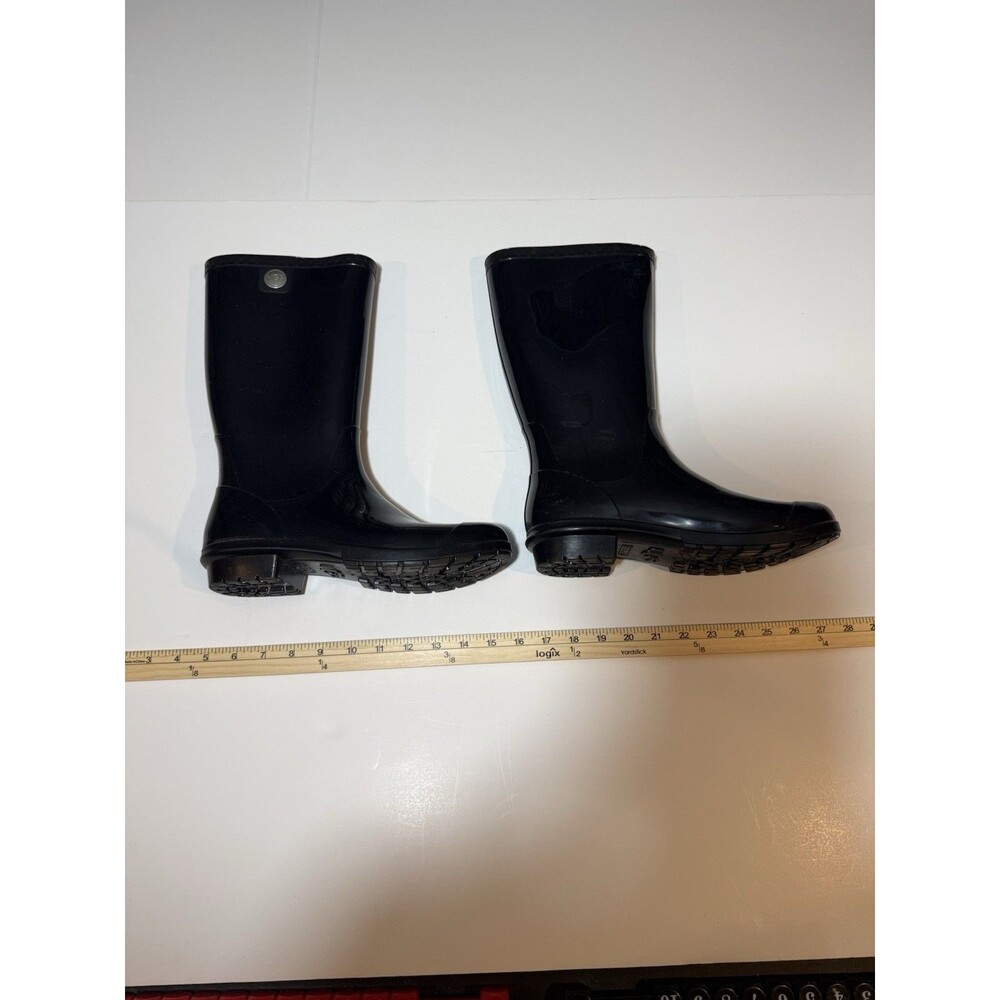 UGG Sienna Black Waterproof Rubber Rain Boots Pre-Owned & Authentic! - Picture 5 of 5